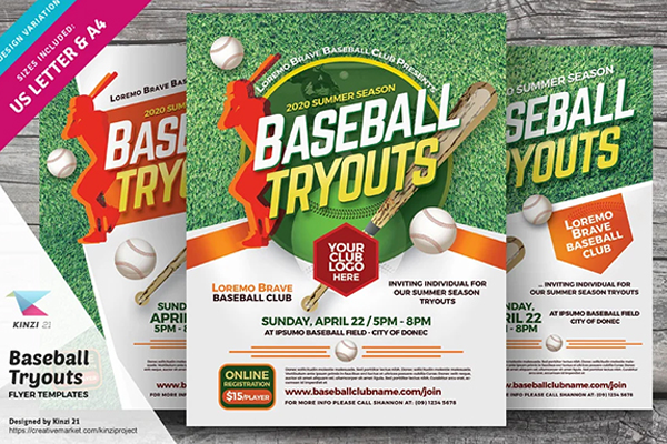 Sample Baseball Flyer Templates – Free & Premium PSD, Ai, Word, Doc, Png, PDF, Vector Formats Download
